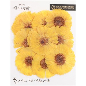 [압화/꽃송이] 노랑종이꽃 - 옐로우 10송이